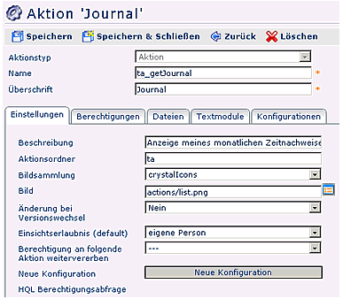 aktion journal